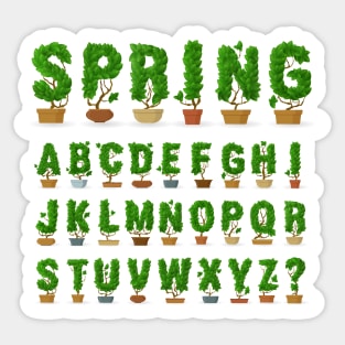 Spring Alphabet Sticker